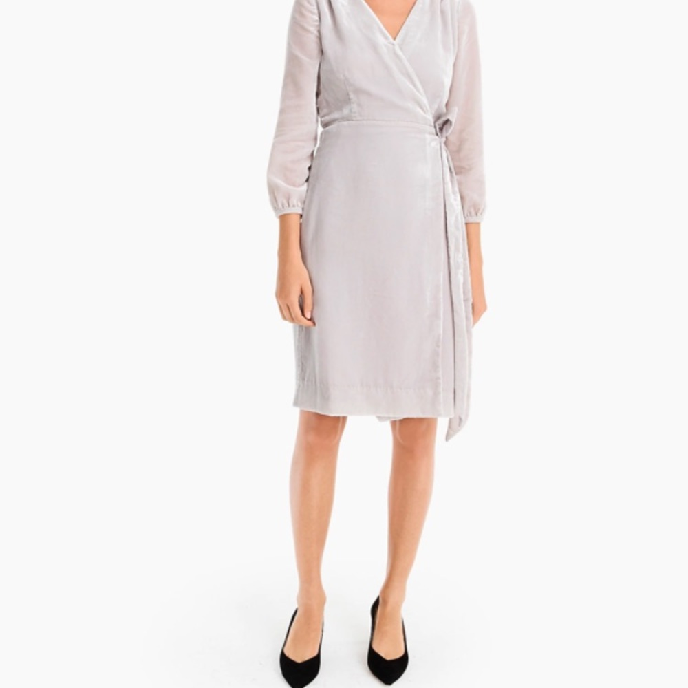 NWT jcrew velvet wrap dress